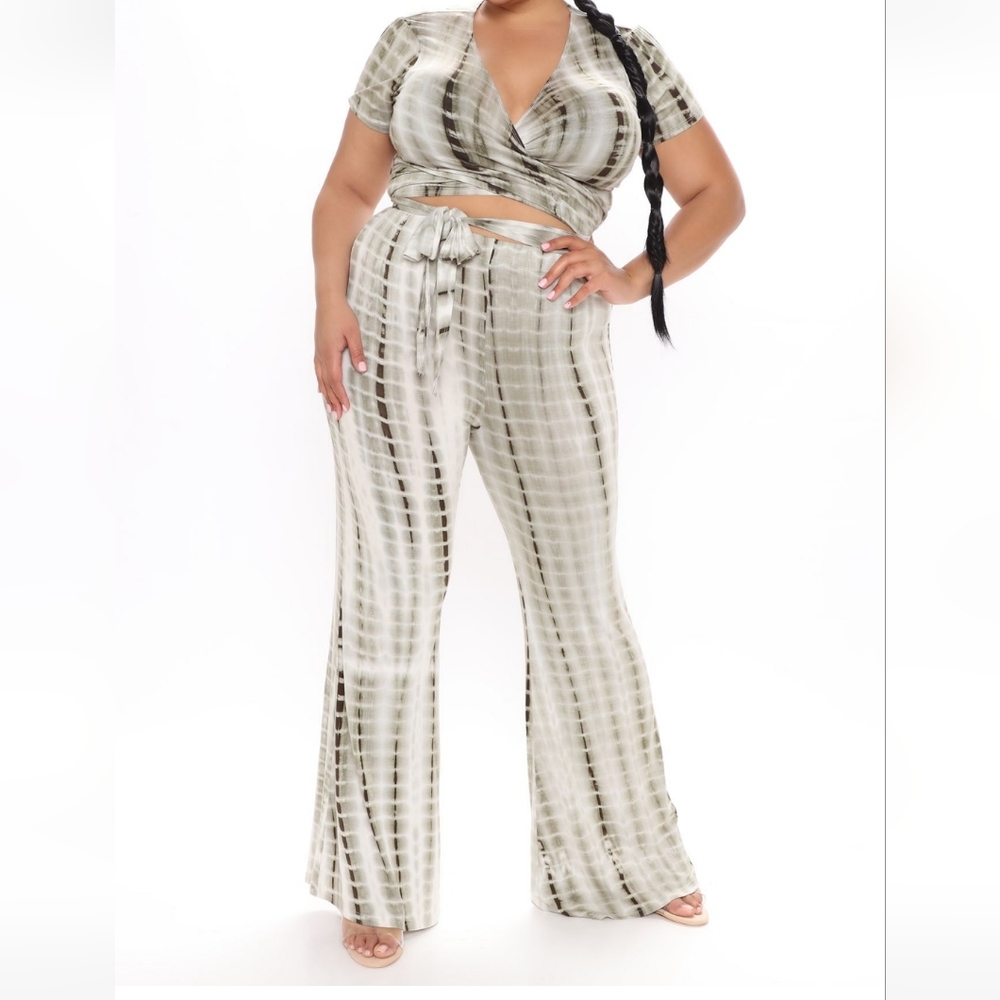 Tie Dye Short Sleeve Pants Set